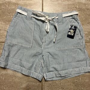 💙💙NWT-LUCKY BRAND LINEN BLUE AND WHITE STRIPED SHORTS SZ 26💙💙
